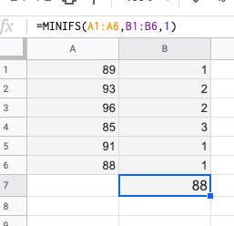 minifs excel formula