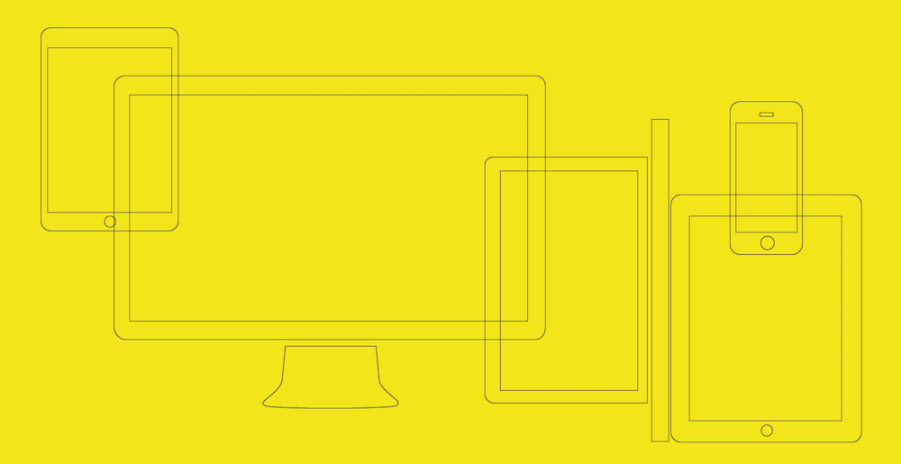 Illustration of different screen sizes and devices